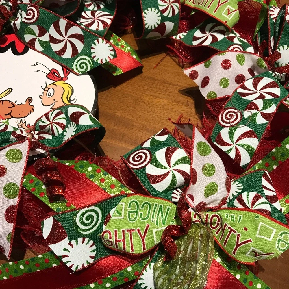 Grinch, Grinch Who Stole Christmas,Wreath, Whimsical Wreath  FINALSALE